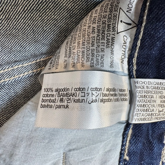 NWT Bershka Men’s Baggy Jeans Turned-up Hems Blue Size 29 - Picture 14 of 15